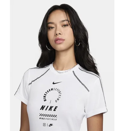 Платье женское Nike Sportswear Short-Sleeve Dress White HF5955-100