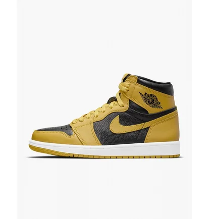 Кроссовки мужские Air Jordan 1 Retro High Og Black/Yellow 555088-701