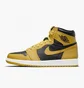 Кроссовки мужские Air Jordan 1 Retro High Og Black/Yellow 555088-701