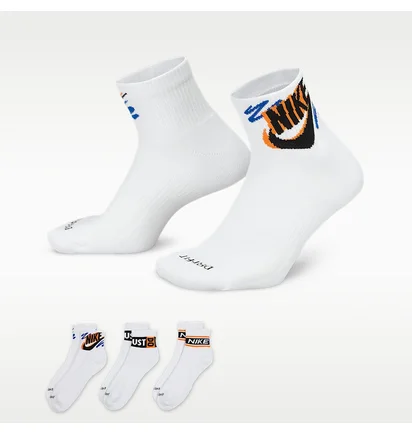 Носки Nike Ed Pls Ankle Sport (3 пары) White HJ9378-901