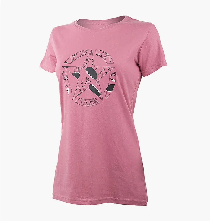 Футболка жіноча Jeep T-Shirt Star Botanical Print J22W Pink O102614-P490