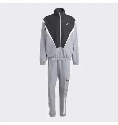 Спортивный костюм мужской Adidas Sportswear Woven Non-Hooded Track Suit Grey/Black IJ6072