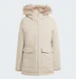 Парка женская Adidas Hooded Fur Beige HZ5734
