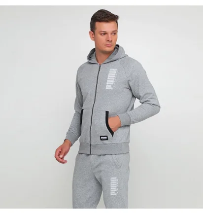 Толстовка чоловіча Puma Athletics Fz Hoody Grey 580151-03