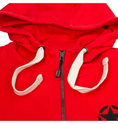 Толстовка мужская Jeep Hooded Sweatshirt Full Zip Star&Jeep Red O102572-R699