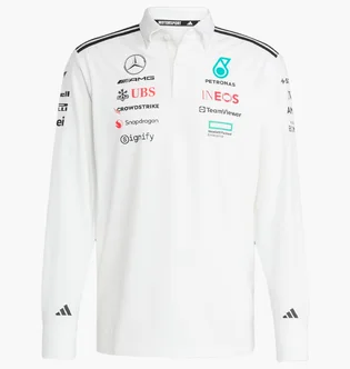 Поло чоловіче Adidas Mercedes - Amg Petronas Formula One Team White JX0757