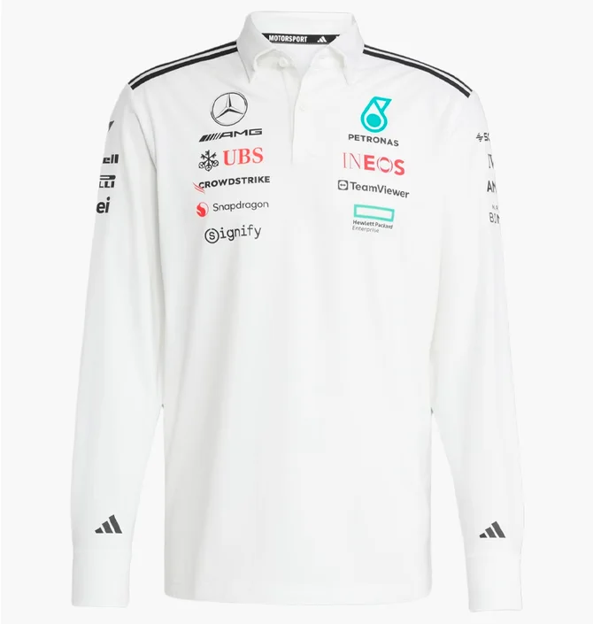 Поло чоловіче Adidas Mercedes - Amg Petronas Formula One Team White JX0757
