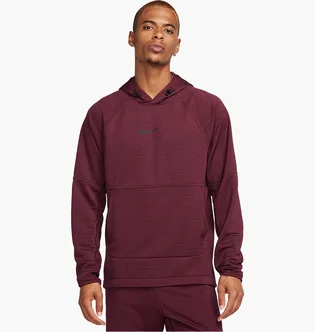Худи мужское Nike Pro Dri-Fit Fleece Fitness Pullover Bordo DV9821-681