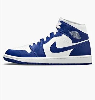 Кроссовки женские Air Jordan 1 Mid Kentucky Blue BQ6472-104