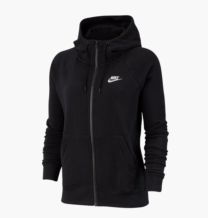 Толстовка женская Nike W NSW ESSNTL HOODIE FZ FLC Black BV4122-010