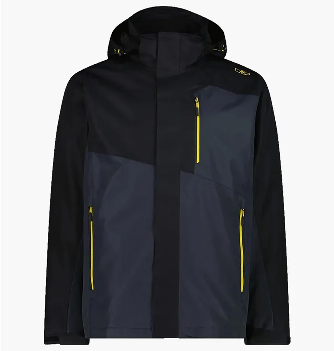Куртка мужская CMP Jacket Zip Hood Detachable Inn Black/Grey 31Z1587D-04UU