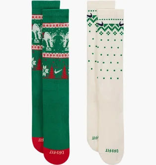 Носки Nike Everyday Plush Cushioned Winter Wonderland (2 пары) Green/White HV6939-901