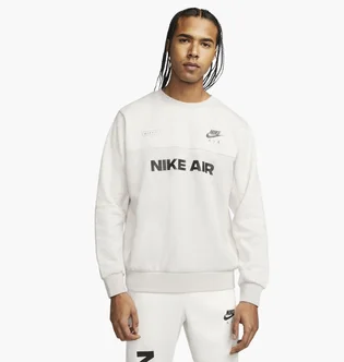 Свитшот мужской Nike Air Brushed Back Fleece Crew White Dm5207-012