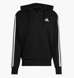 Толстовка чоловіча Adidas Essentials 3-Stripes French Terry Black JD1877