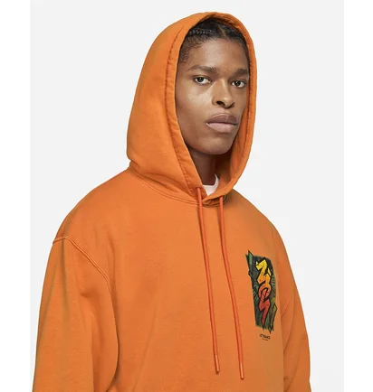 Худи мужское Air Jordan Mens Performance Hoodie Orange DH0598-893