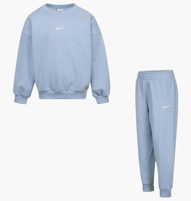 Спортивний костюм дитячий Nike Essential Fleece Crew Light Blue 86M188-BG6