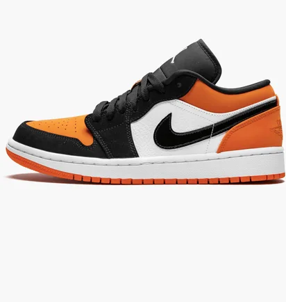 Кроссовки мужские Air Jordan 1 Low Black/Orange 553558-128
