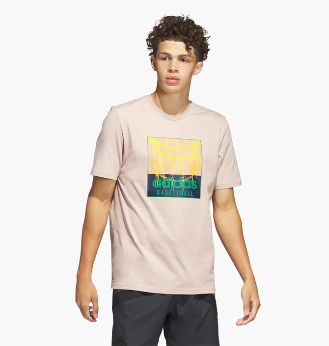 ᐉ Футболка мужская Adidas Chain Net Basketball Graphic Tee Peach