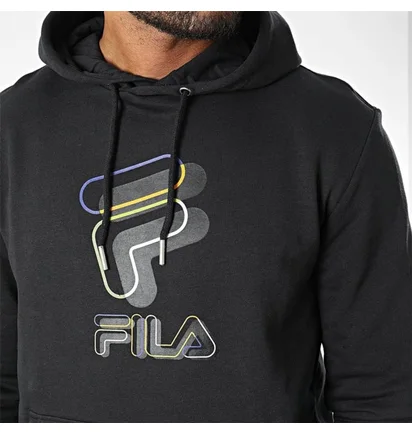 Худи мужское Fila Bever Hoody Black FAM018680001