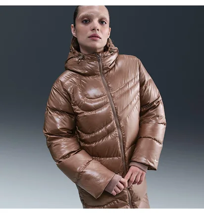 Пуховик жіночий Nike Nsw Tf Dwn Swsh Parka Brown HV2751-214