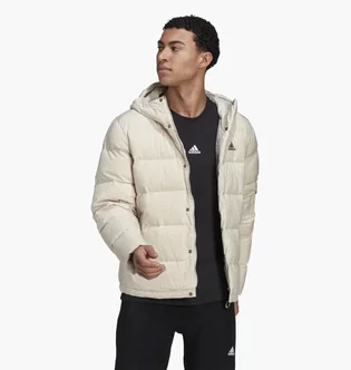 Куртка мужская Adidas Helionic Hooded Down Jacket Beige Hg4886