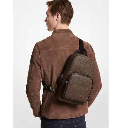 Сумка чоловіча Michael Kors Mens Cooper Logo Sling Pack Brown 37S1LCOY1B-BROWN-BLACK-47040