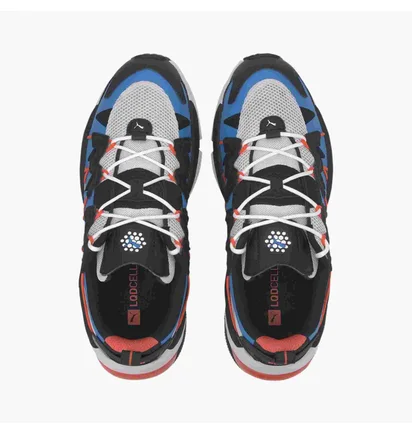Кроссовки унисекс Puma Lqd Cell Omega Striped Kit Black Palace Blue 37147601