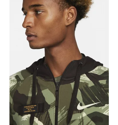Толстовка чоловіча Nike Dri-Fit Fleece Black/Green Dq4790-220