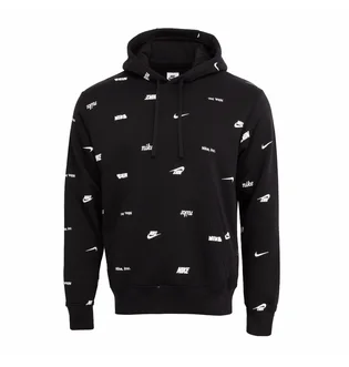 Худи мужское Nike Club Aop Po Hoody Black FB7434-010