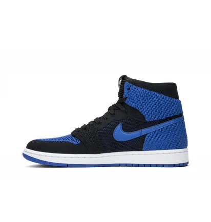 Кроссовки мужские Air Jordan 1 Retro High Og Flyknit Black/Blue 919704-006