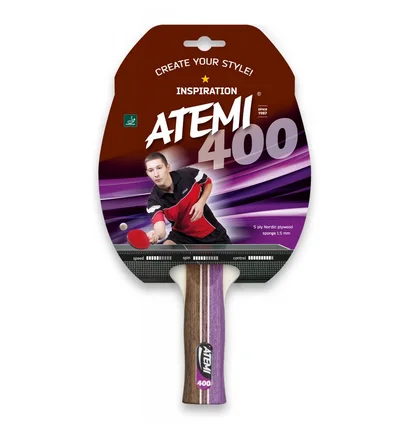Ракетка для настільного тенісу Atemi 400A Black/Red 10038