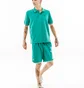 Поло мужское AUSTRALIAN 2-Stripe Pique Polo Turquoise LSUPO0005-913