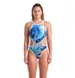 Купальник женский Arena One Print Swimsuit Tech Back Blue 008835-150