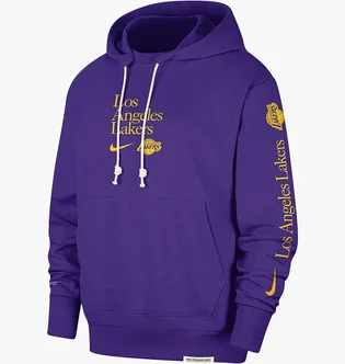 Худи мужское Nike Los Angeles Lakers Standard Issue Courtside Dri-Fit Nba Hoodie Violet FD8594-504