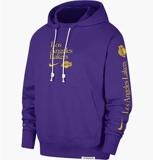 Худи мужское Nike Los Angeles Lakers Standard Issue Courtside Dri-Fit Nba Hoodie Violet FD8594-504
