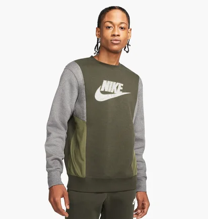 Свитшот мужской Nike M Nsw Hybrid Flc Crew Bb Dj5075-355