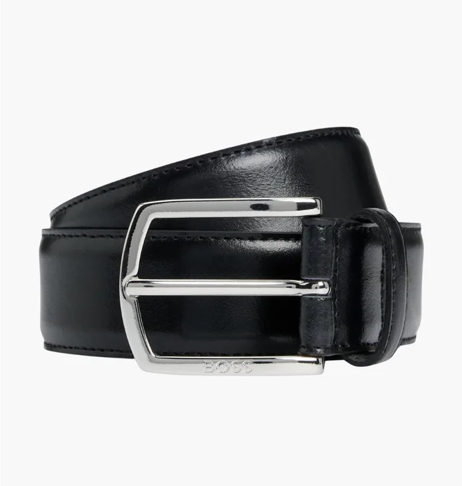 Ремень мужской Boss Claus-Tx-St Leather Belt Black 50529626-001