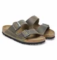 Тапочки жіночі BIRKENSTOCK Arizona Oiled Leather Faded Khaki Olive 1027022