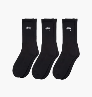 Носки мужские Stussy Small Stock Crew (3 шт) Black 138775-BLACK