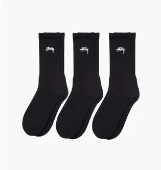 Носки мужские Stussy Small Stock Crew (3 шт) Black 138775-BLACK