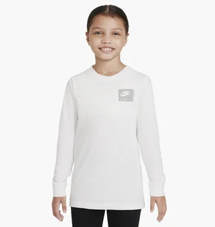Лонгслів дитячий Nike Big Kids Long-Sleeve T-Shirt White Dm3456-100
