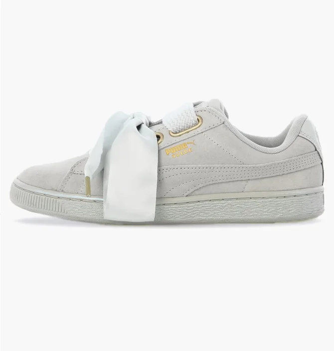 Кроссовки женские Puma Suede Basket "Heart Satin" Grey 362714-02