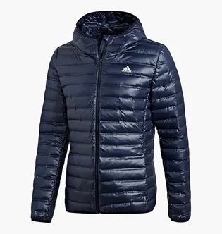 Пуховик чоловічий Adidas Varilite Hooded Down Jacket Blue DX0785