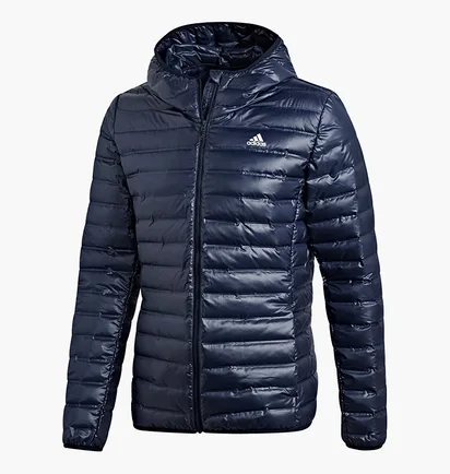 Пуховик чоловічий Adidas Varilite Hooded Down Jacket Blue DX0785