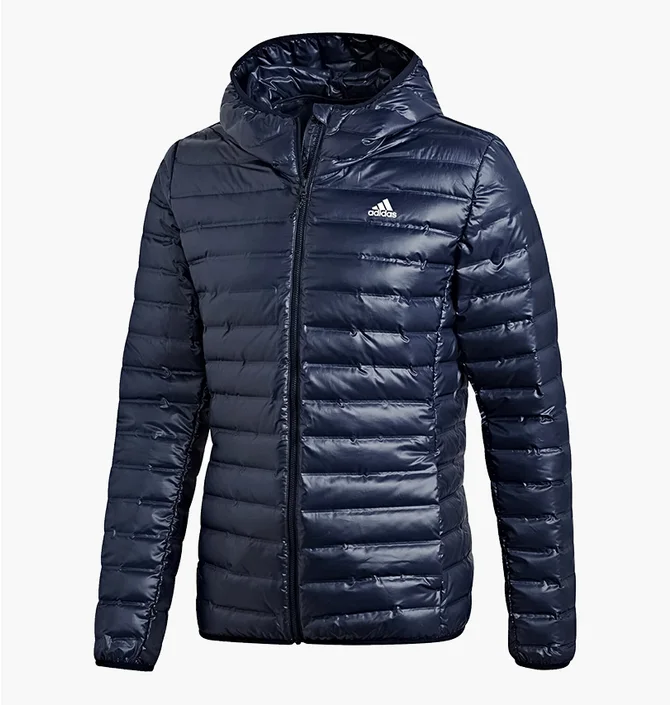 Пуховик чоловічий Adidas Varilite Hooded Down Jacket Blue DX0785