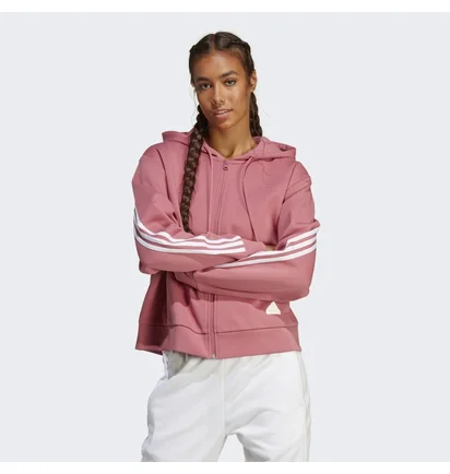 Толстовка женская Adidas Future Icons 3-Stripes Full-Zip Hoodie Pink IB8513