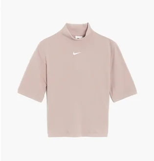 Футболка жіноча Nike Sportswear Essentials Rib Mock Neck Top Peach DV7958-272