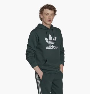 Худи мужское Adidas Adicolor Classics Trefoil Hoodie Green Hk7270