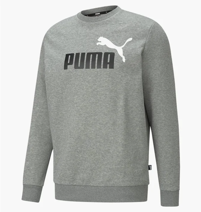 Свитшот мужской Puma Essentials+ Two-Tone Big Logo Grey 586762-03