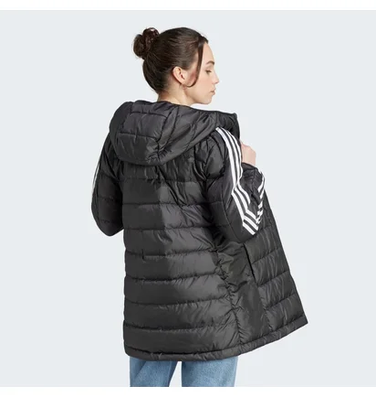 Парка жіноча Adidas Essentials 3-Stripes Light Down Hooded Parka Black HZ4428